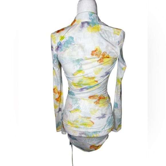 Bar III x Nicole Williams English printed drawstring dress size XS - Picture 8 of 10